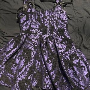 Dolls Kill Purple and Black Corset Mini Dress